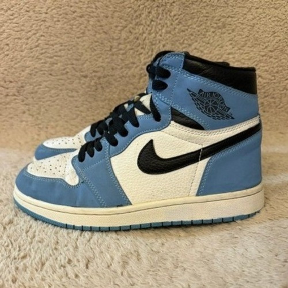 Nike Air Jordan 1 Retro High Blue Black White Shoes 555088-134 Womens 7.5 NO BOX - Picture 4 of 9
